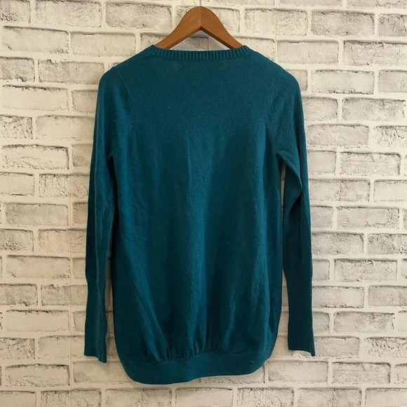 Women’s Field & Flower Anthropologie open front teal cardigan Small - Picture 2 of 4